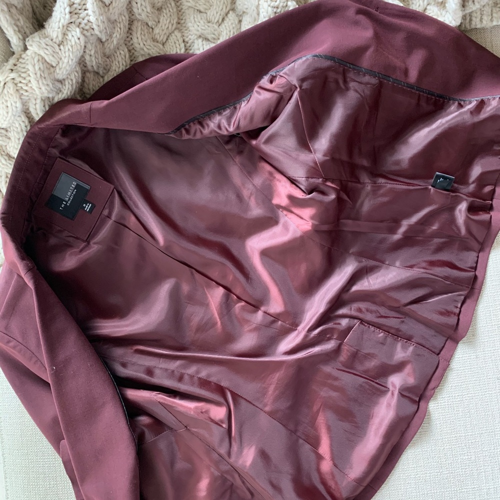The Limited Burgundy Blazer